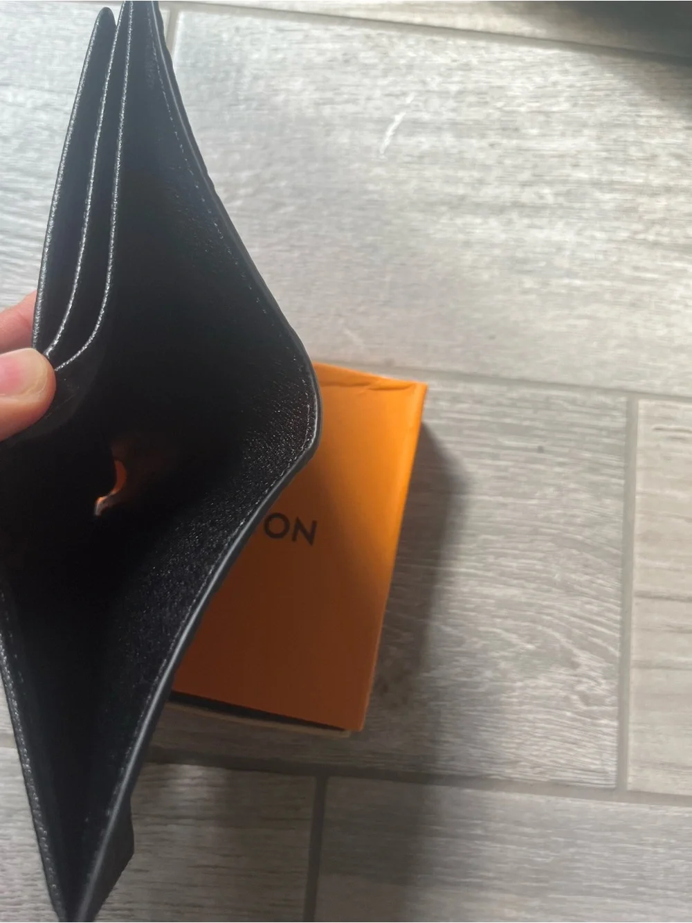 Louis Vuitton Black Embossed Monogram Leather Card & Key Holder
